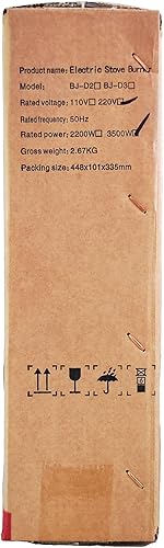 Miniatura 10 de Placa eléctrica de un solo quemador de 1800 W, cocina infrarroja para cocinar estufa portátil, temperatura de placa calefactora compacta ajustable,