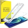 JETech One Touch Install Screen Protector for iPhone 1212 Pro 6.1-Inch, Full Coverage Tempered Glass Film, Auto Alignment Tool Kit, HD Clear, 2-Pack