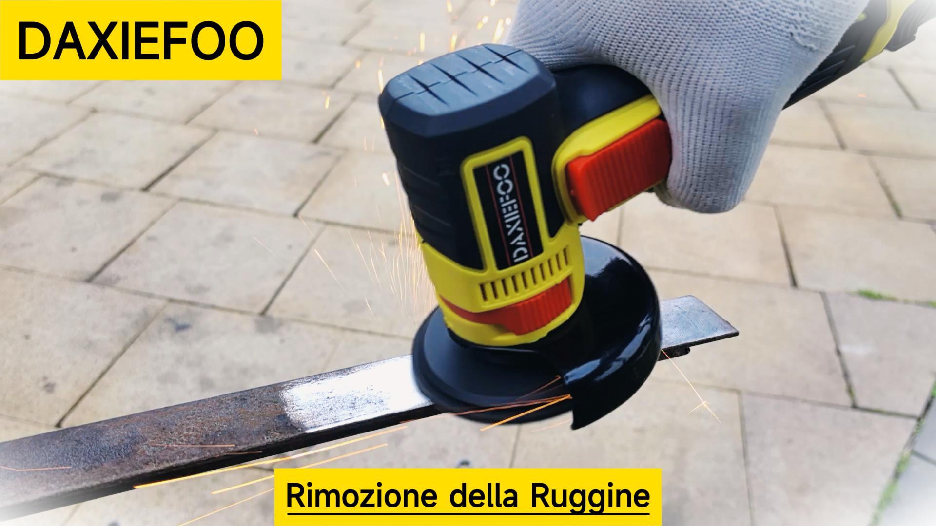 Smerigliatrice Angolare A Batteria 76mm, 19500 Giri/min, Con 2 Batterie E 7 Dischi Per Taglio E Levigatura