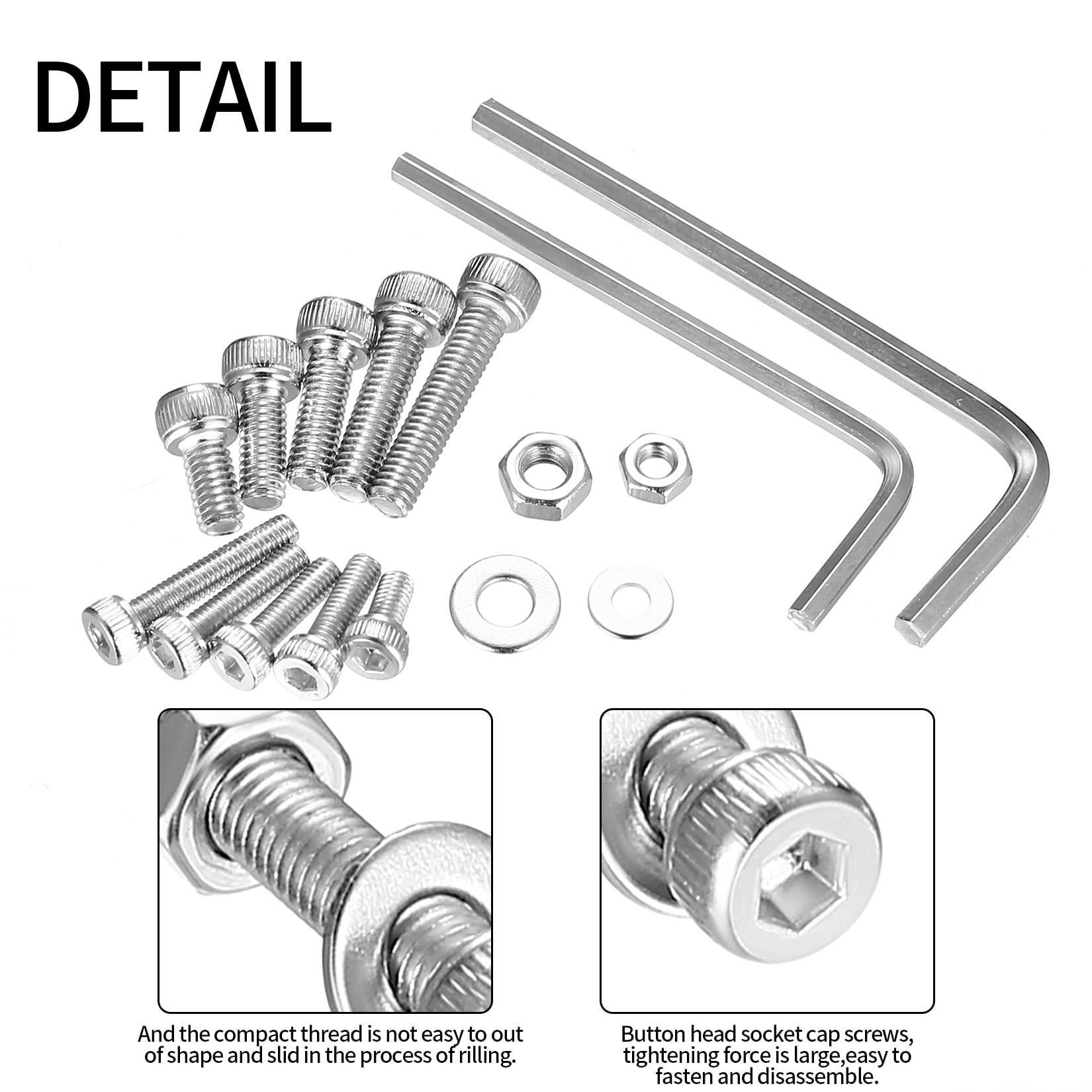 633 Pcs M3 M4 Nuts and Bolts Set, Hex Socket Head Cap Screws Bolt and Nut, Assorted bolts and nuts and Washers Assortment - Image 3