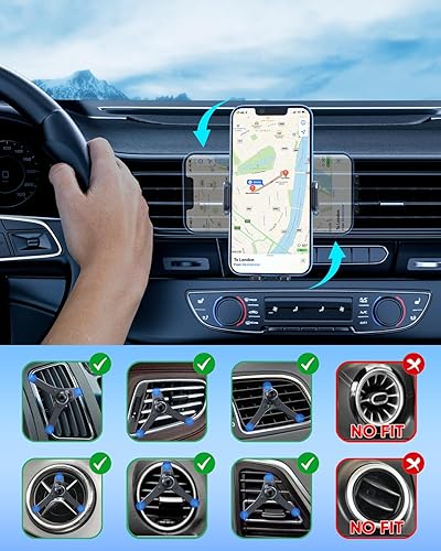 Miniatura 7 de Cargador de coche inalámbrico, soporte de teléfono de carga rápida de 15 W, cargador de automóvil, ventilación de aire, soporte para iPhone 14 13 12