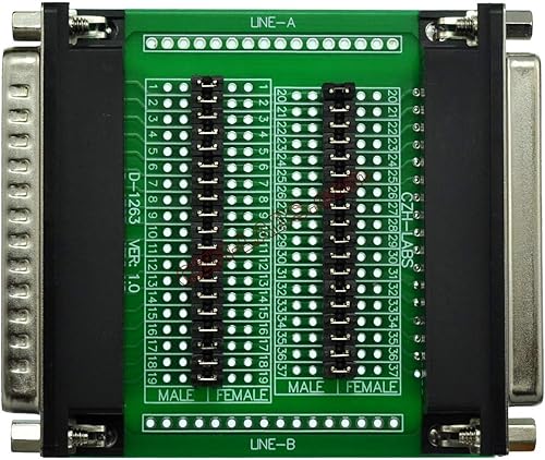 Placa de ruptura de prueba de diagnóstico de CZH-LABS D'sub DB37, conector DSUB DB37 macho a hembra.
