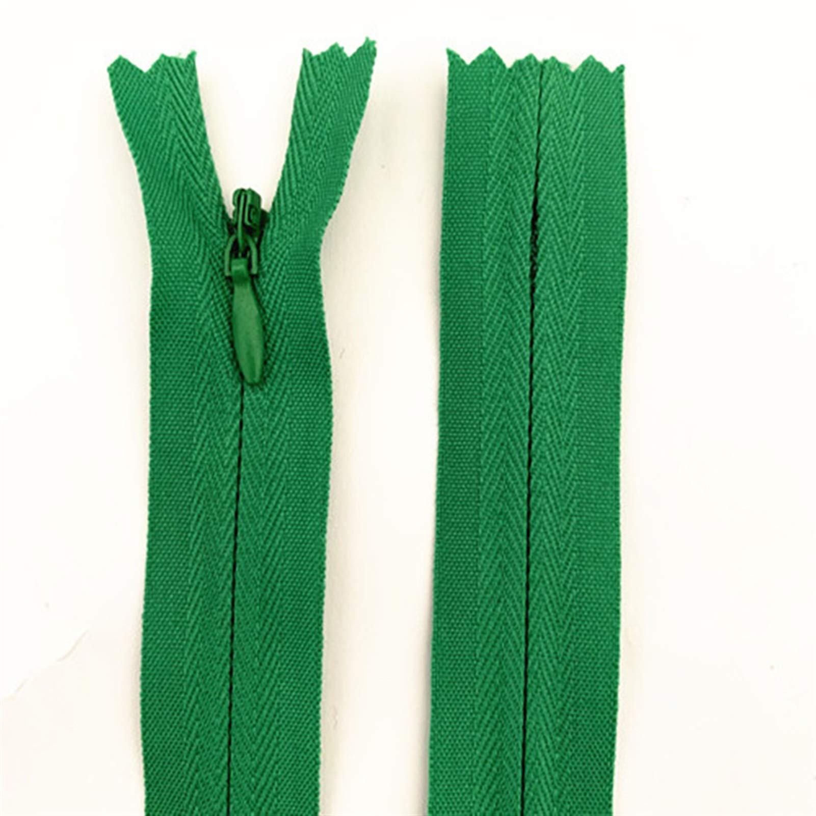 Cremallera doble 50 piezas, 28-60 cm de longitud, cremallera oculta, bricolaje, anillo de cremallera de costura de nylon (Color : Pink, Size : 40CM_50)