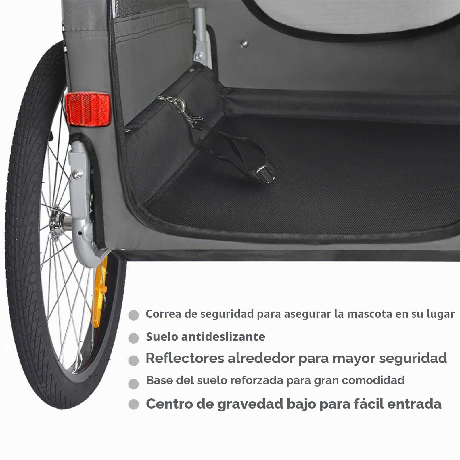 TIGGO DOGGYHUT® 80105 Premium Large 2 en 1 Remolque de bicicleta para perros y corredores de hasta 35 kg para perros medianos y grandes
