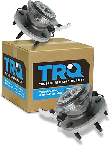 TRQ Par de bujes y rodamientos de rueda delantera para Ranger Mazda Truck 4WD 4x4 con ABS