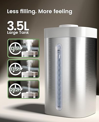 Miniatura 3 de Jack & Rose Humidificador de acero inoxidable, fácil de limpiar, apto para lavavajillas, humidificadores de niebla fría para dormitorio