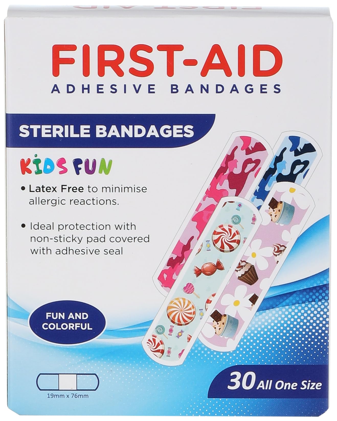 First Aid Beauty Sterile Bandages -Kids 30'S -19Mm X 76Mm