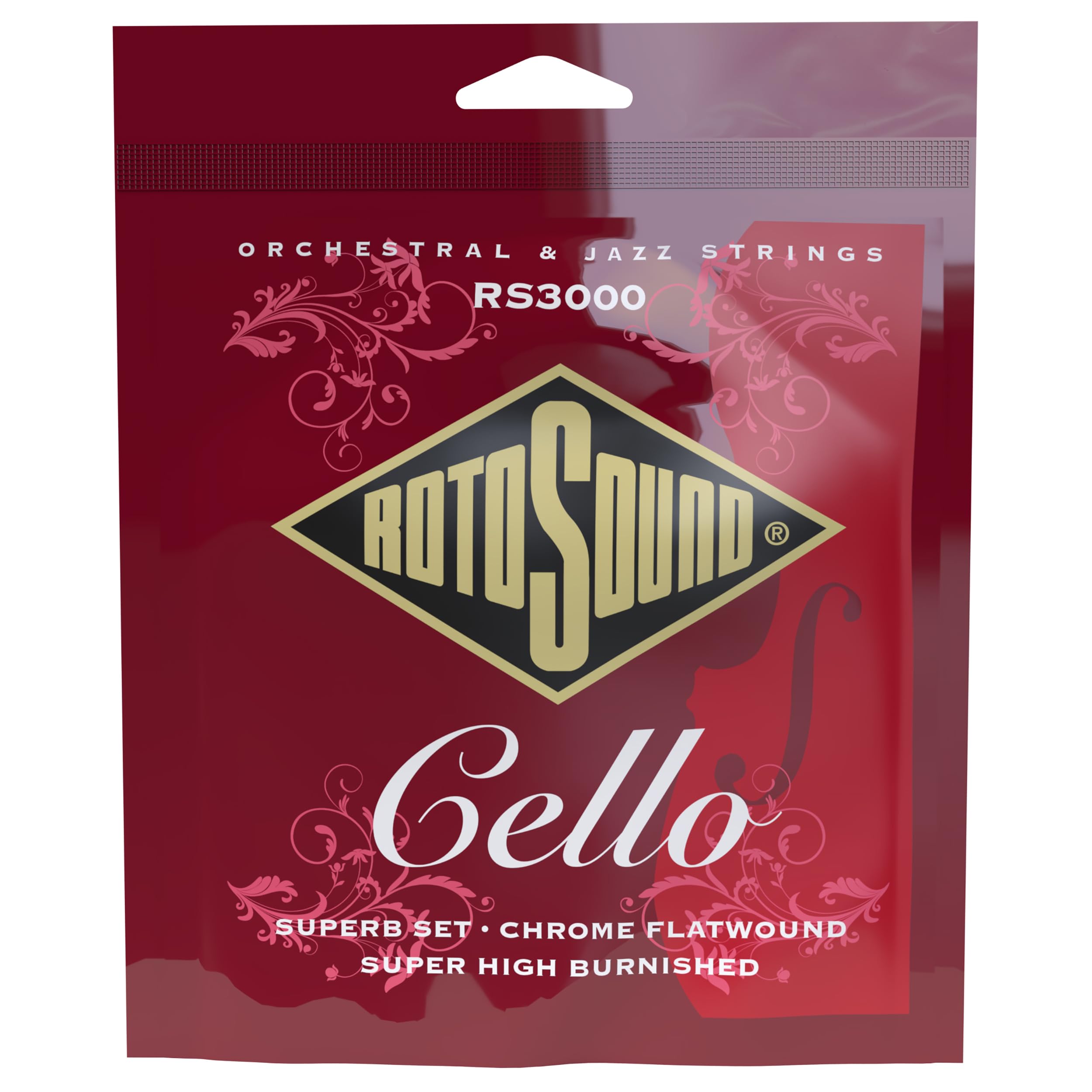 Set Rotosound RS3000 Professional Quality Cello Chrome Flatwound Strings