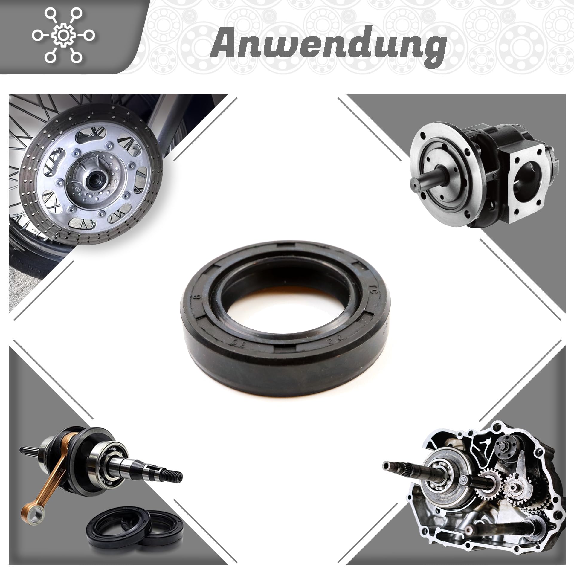 Parts And Parts Radialwellendichtring 35x52x8 Mm – NBR 70, DIN 3760 – öl- & Hitzebeständig Für Motoren & Pumpen