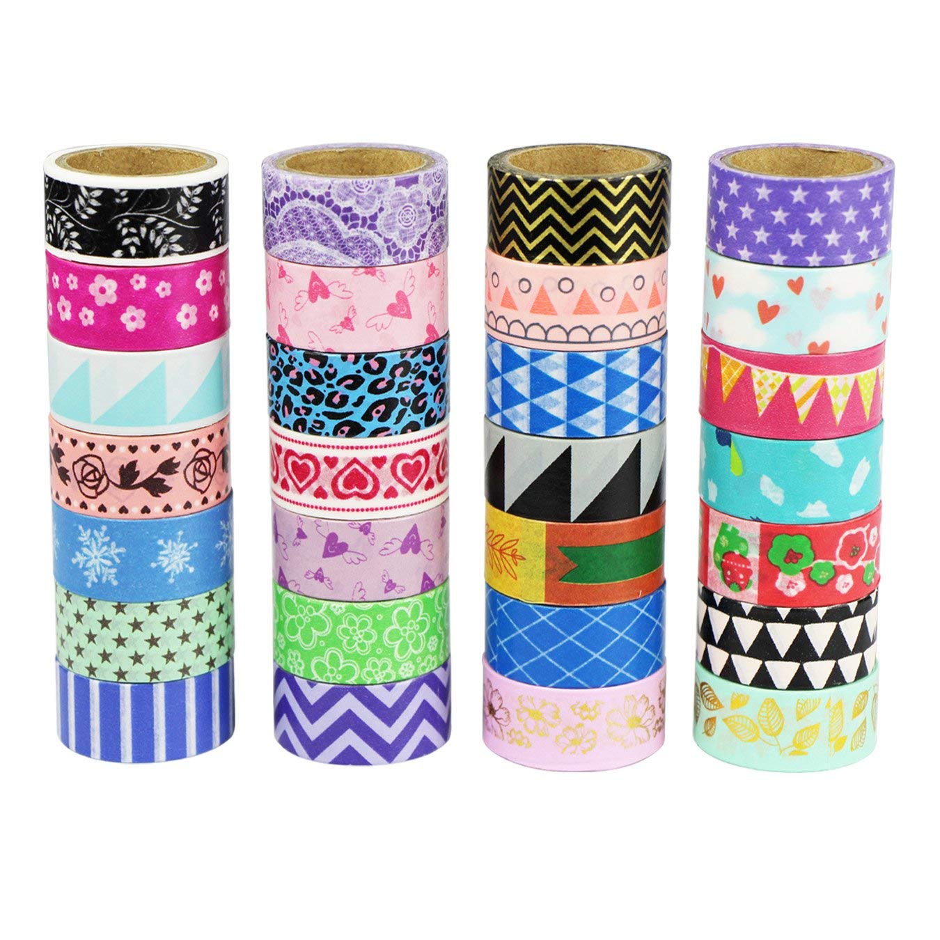 10 Rolls Different Patterns Decorative Washi Tape Masking Tape Adhesive Scrapbooking DIY Craft Gift (10 x Patterns)