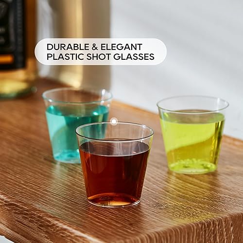Miniatura 4 de Paquete de 500 vasos de plástico de 2 onzas, vasos desechables, vasos de degustación de vino, vaso pequeño de plástico para whisky, degustación de