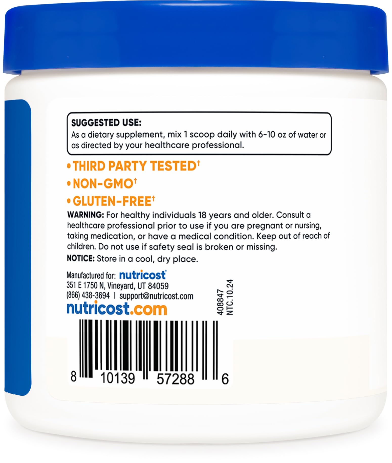 Nutricost Pure N-Acetyl L-Tyrosine (NALT) Powder 100 Grams — Amazon image 4