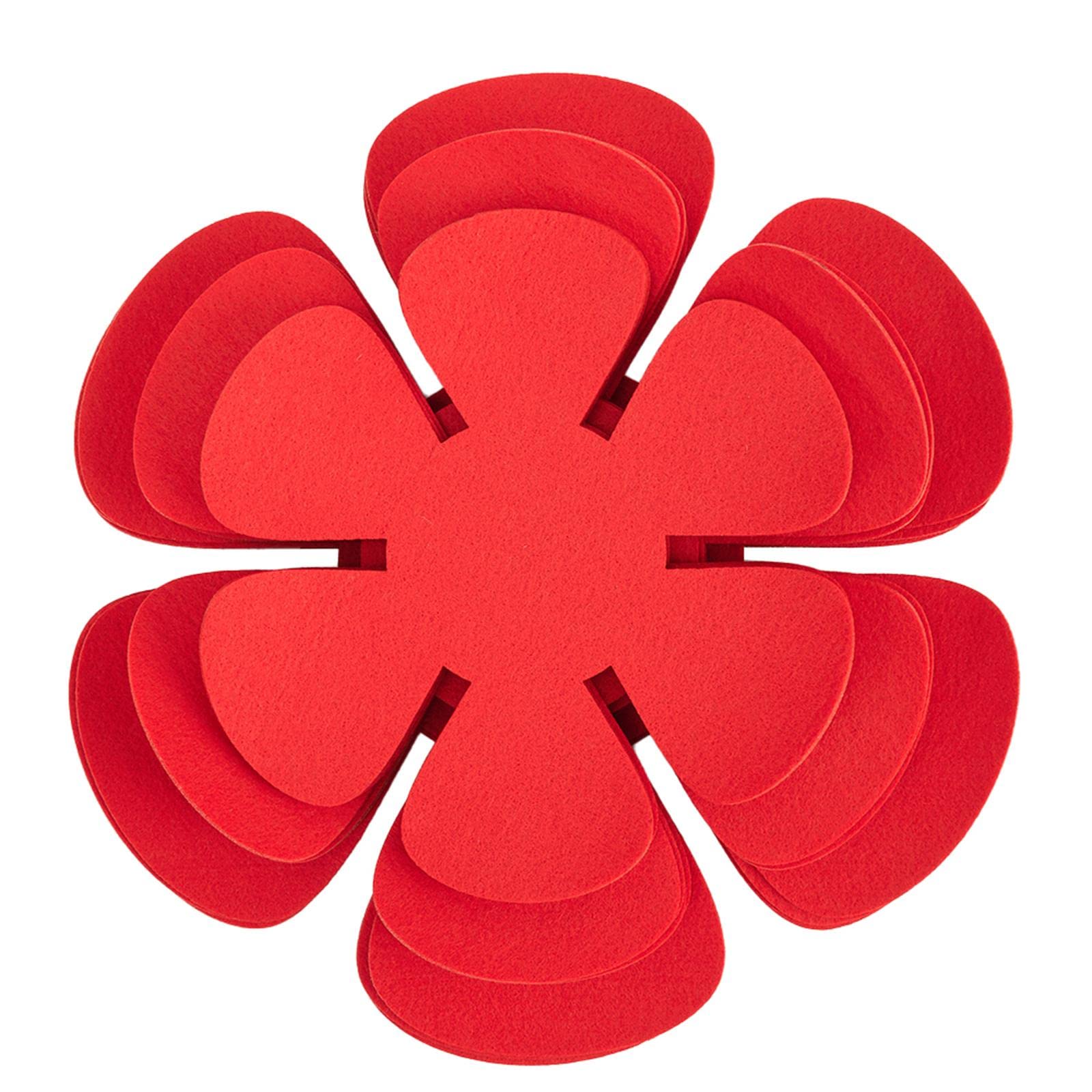 Feltrini Protettivi Per Pentole - 12 Pezzi, 3 Misure, Rosso - Anti-Graffio Per Padelle Antiaderenti