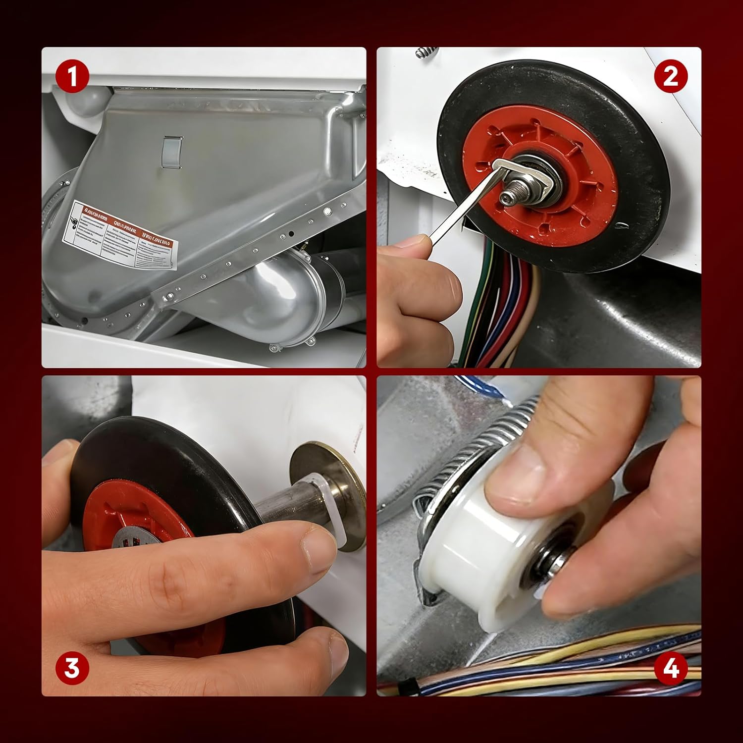 TOPDC 4392067 Dryer Repair Kit with W10837240 Idler Pulley, Compatible with Whirlpool Maytag Kenmore Dryer, Includes WPW10314173 Rollers, 661570V Belt, 279640 Pulley - Complete Maintenance Set