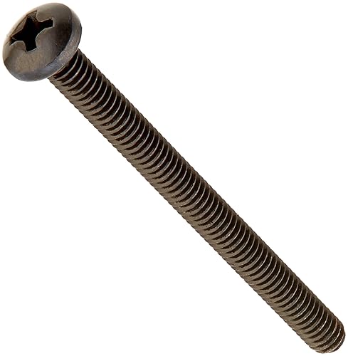 Small Parts Tornillo de máquina de cabeza plana de acero, acabado de óxido negro, cumple con ASME B18.6.3, #2 Phillips Drive, #8-32 Tamaño de rosca,