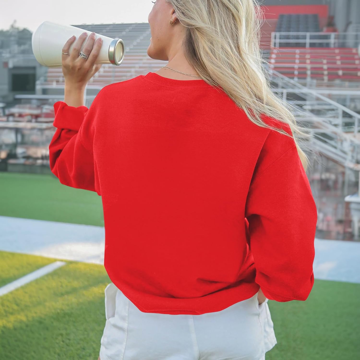 Cheer Mom Sweatshirt Football Basketball Mama Sweatshirts for Women Soccer Pullover Game Day Long Sleeve Shirts - Image 4