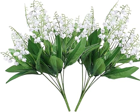 Amazon 2パック人工ベルフラワーフラワーフェイクプラントウェディングセンターピースアレンジメント用シルクスプリングフラワーブーケ ブライダルブーケ フローラルホームデコレーション ホワイト 造花 オンライン通販