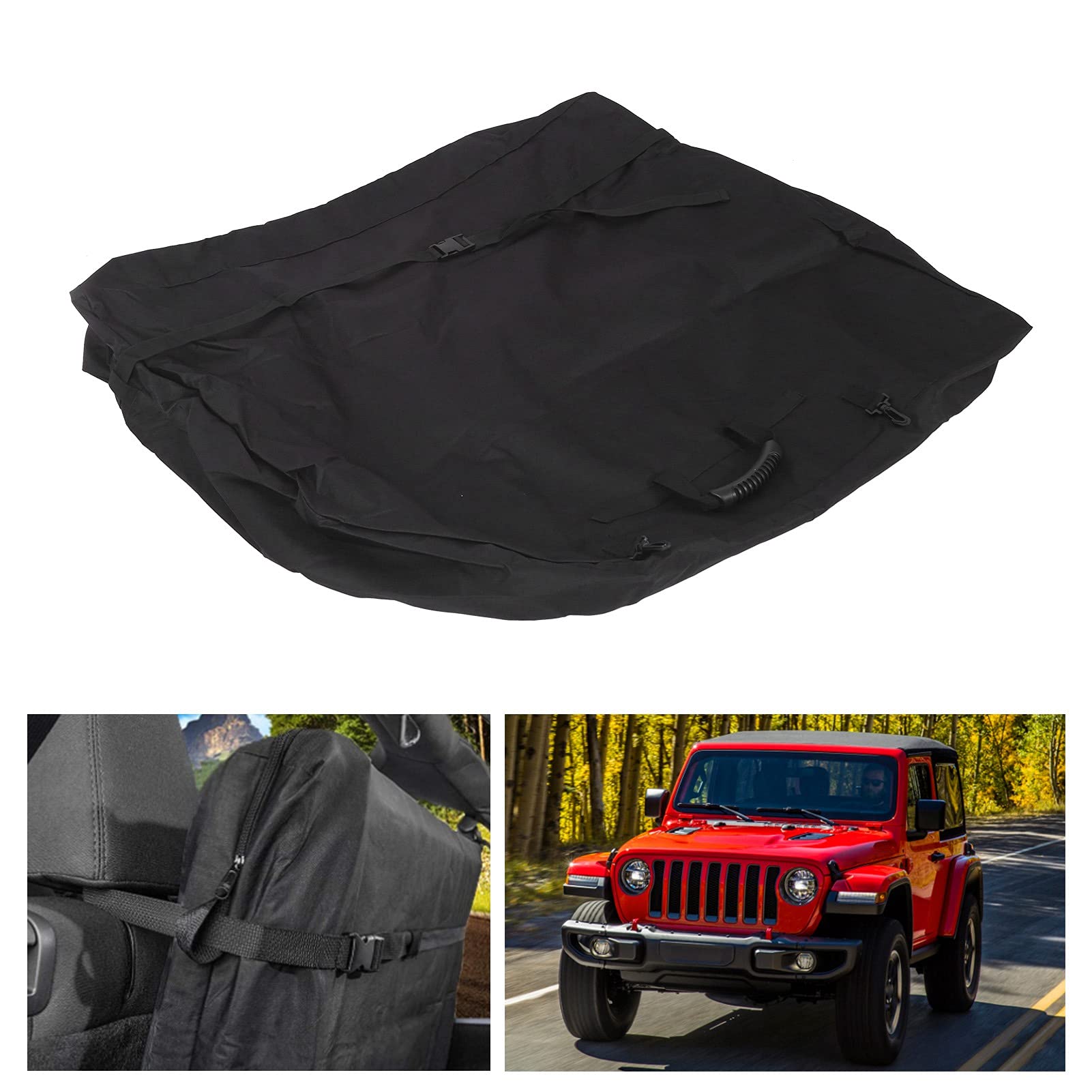Bolsa de almacenamiento rígida para coche Aramox maletín de transporte bolsa de techo impermeable con asa de mantenimiento compatible con Jk/Jl