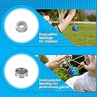 Vista 4 de Responsive YoYo Professional con doble función, con rodamiento de repuesto + 10 cuerdas Yoyos, extracción de rodamientos, bolsa de estuche