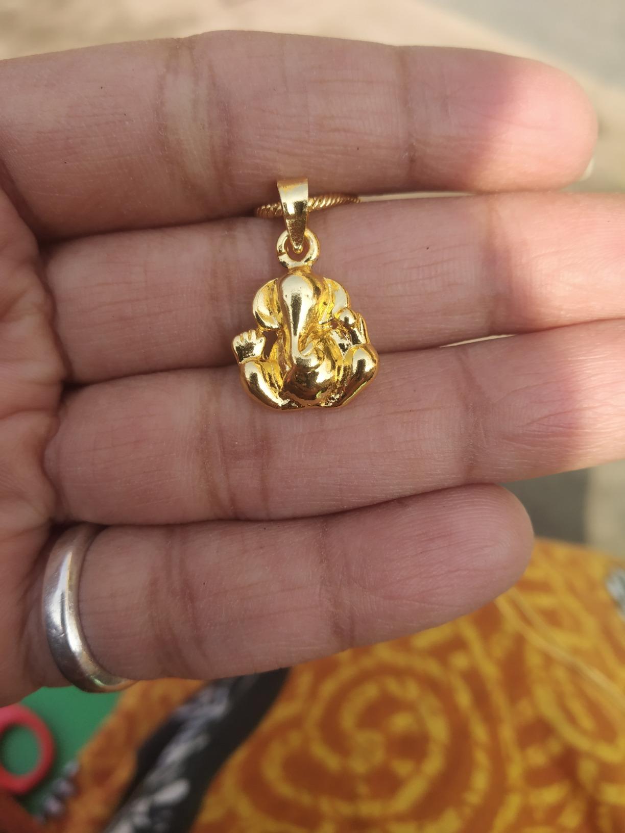 Mahi Women’s Sai Baba Gold Plated Pendant With Chain – Brass Religious Jewelry - View #5