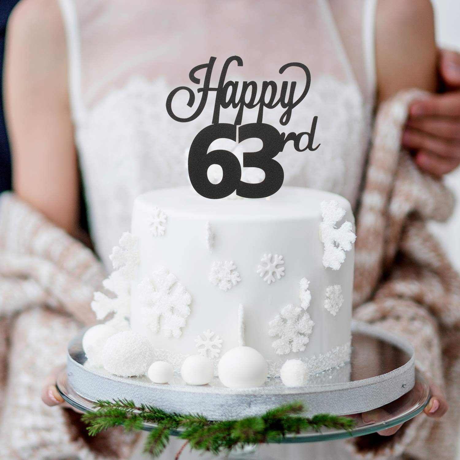 Ｔｈｅ　Ｂｉｒｔｈｄａｙ Amazon.com: LINGTEER Happy 63rd Birthday Black & Glitter Cake