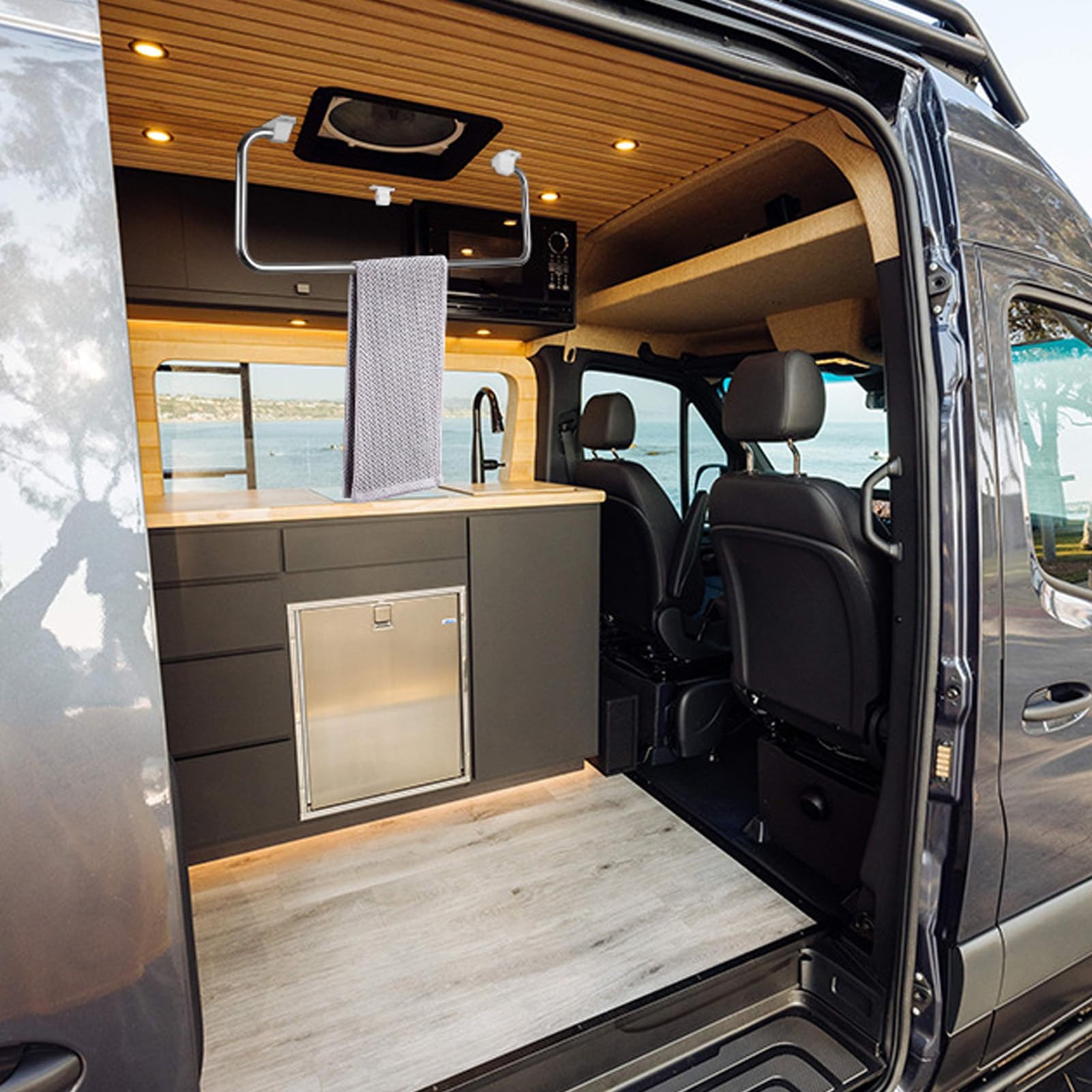 Faltbare Kleiderstange aus Edelstahl - Tragbarer Hängeregal zum Trocknen von Kleidung, Handtüchern & mehr - Ideal für Wohnmobile & Camper - Platzsparendes Design