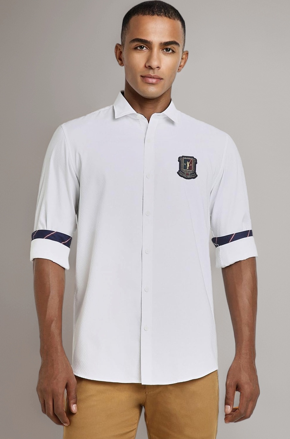 Peter England Men's Cotton Regular Fit Shirt