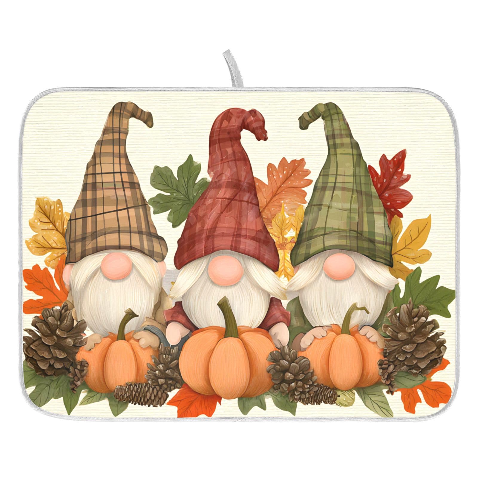 Tapis de séchage pour cuisine d'automne et décoration de comptoir