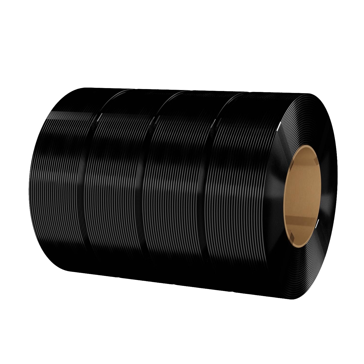 eSUN PLA+ Refill Filament 1.75mm, Schwarz, 4KG | Refill PLA Plus Spoolless 3D Druck Filament, Maßgenauigkeit +/- 0.03mm, 1 kg pro Spule, 4 Spulen für 3D Drucker