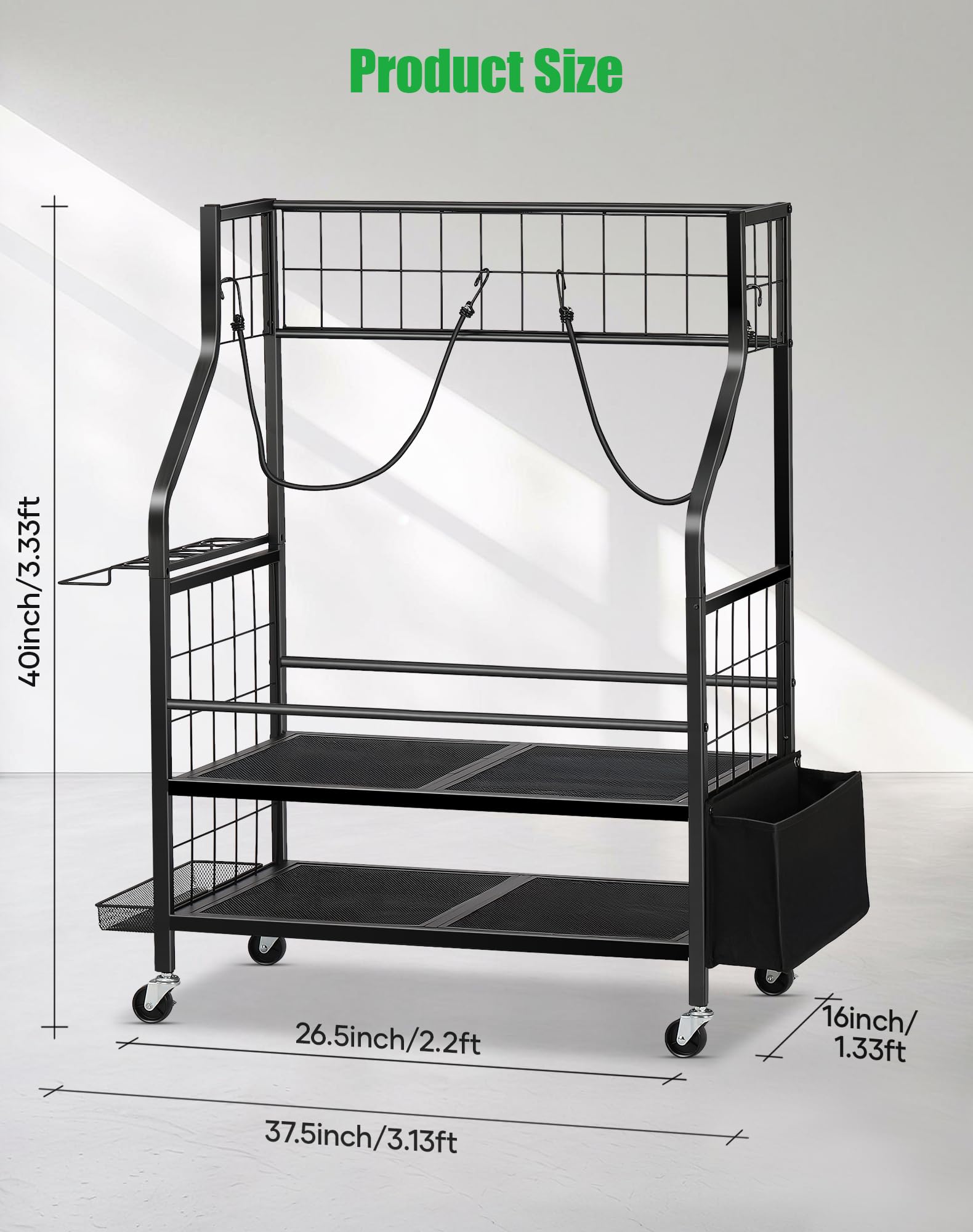 FHXZH Organizer per sacca da golf, extra large, per garage, capannone, cantina