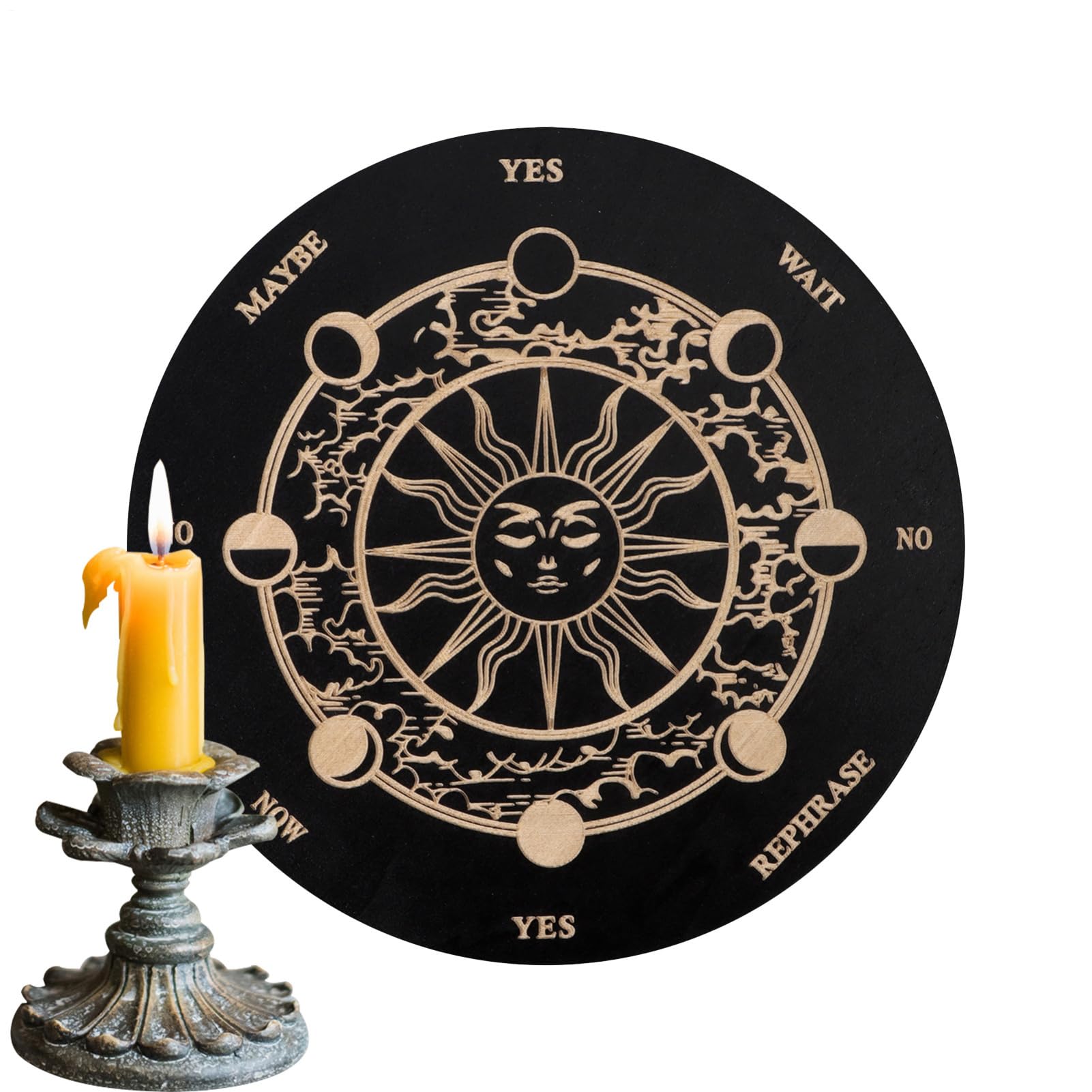 Tavola di divinazione, tavole metafisiche con lettere, in legno, elemento decorativo spirituale familiare per principianti