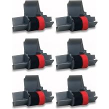 IR-40T x [6 Pack] Black and Red Ink Roller Ribbon Cartridge Replacement IR40TCompatible with Canon P23-DH V, Casio HR-100TM, HR-150TM, Sharp EL-1750V, EL-1801V, Citizen CP-13 Calculator 6 Pack