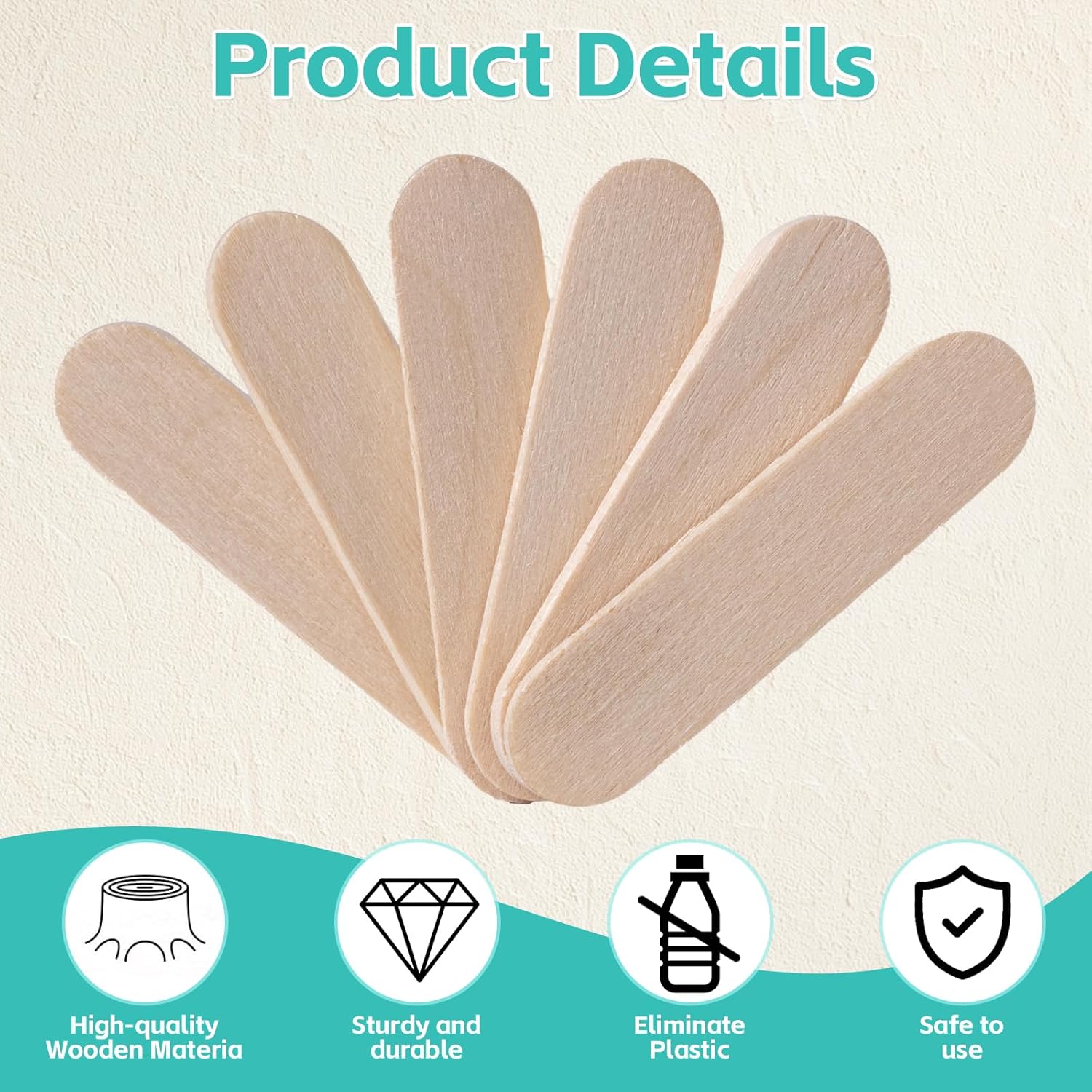 100PCS Mini Wood Craft Sticks, Natural Wooden Food Grade, 1.6x0.4in | Popsicle Sticks, for Homeschool Arts and Crafts, Waxing Supplies, Classroom Art Supplies