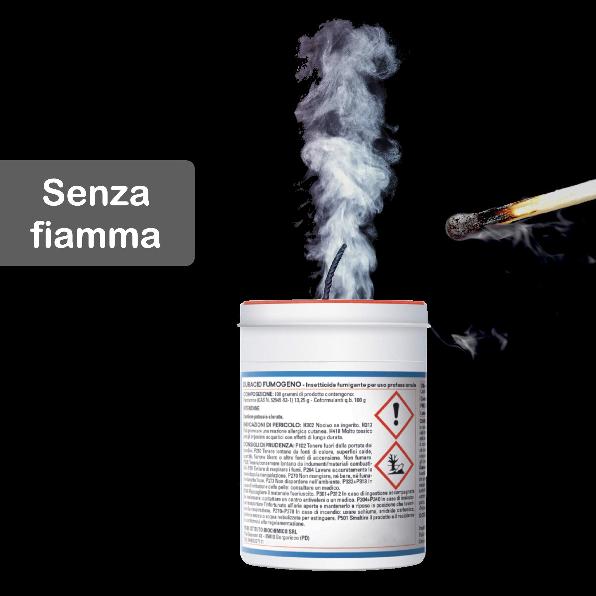 VEBI Fumigante insetticida antitarlo Duracid | Antitarlo per Legno 2X 11g | Insetticida per disinfestazione Insetti Volanti e striscianti | Permetrina antitarlo