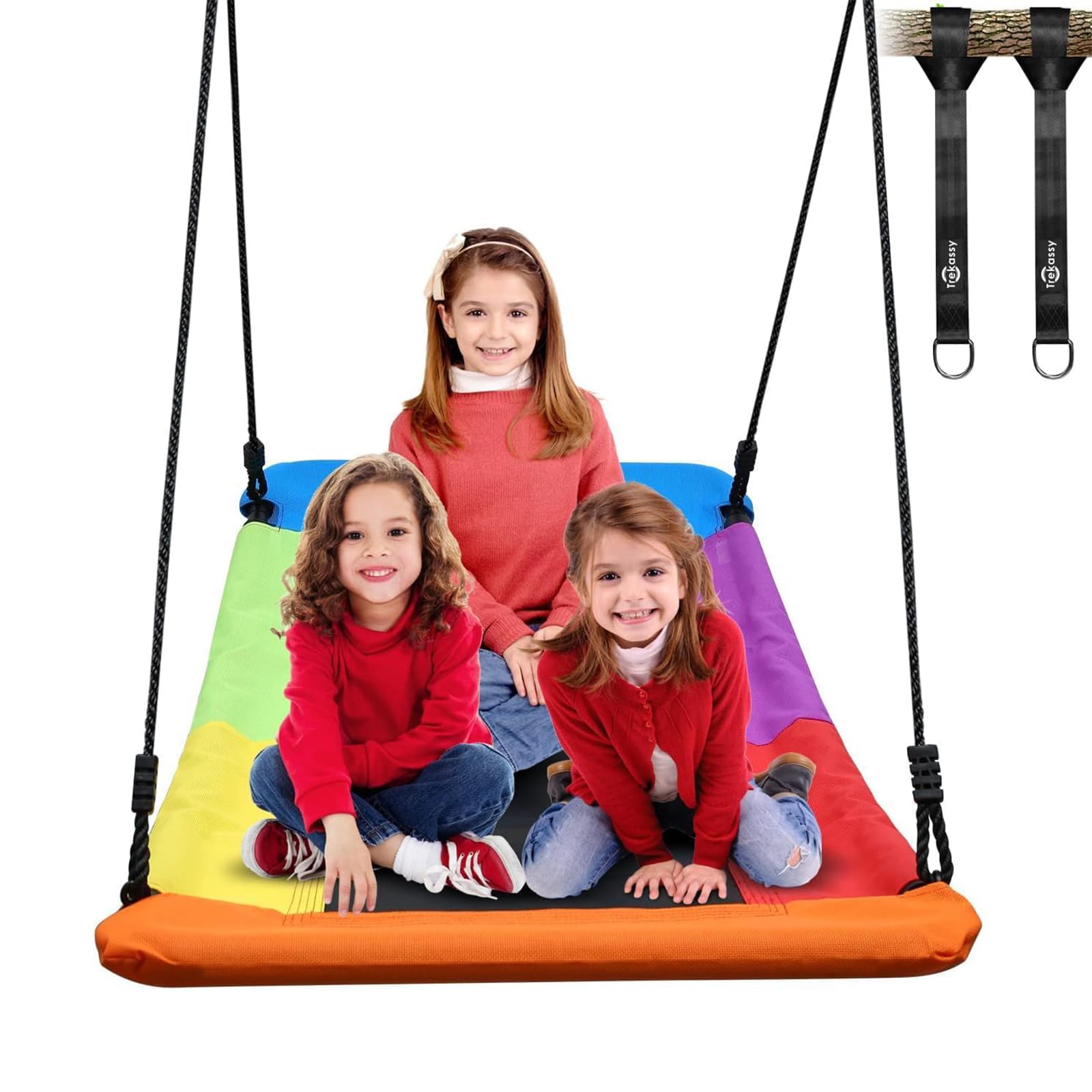 Trekassy 700lb Giant 60" Skycurve Platform Tree Swing for Kids and Adults