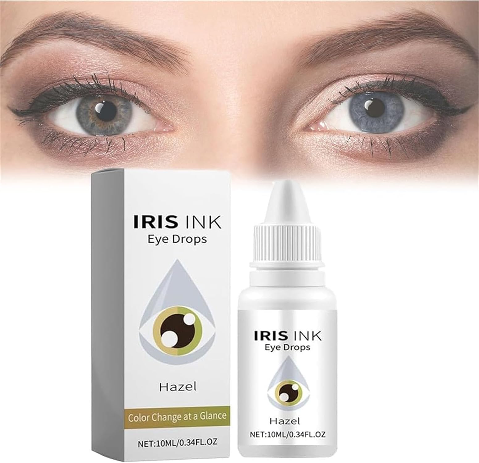 Zakdavi Irisink Pro Eye Drops,Eye Color Changing Eye Drops,Irisink Eye Drops,Fancy Drops Change Your Eye Color,Change Eye Color Drops,Natural Eye Drops,Lighten & Brighten Your Eye Color (Brown)