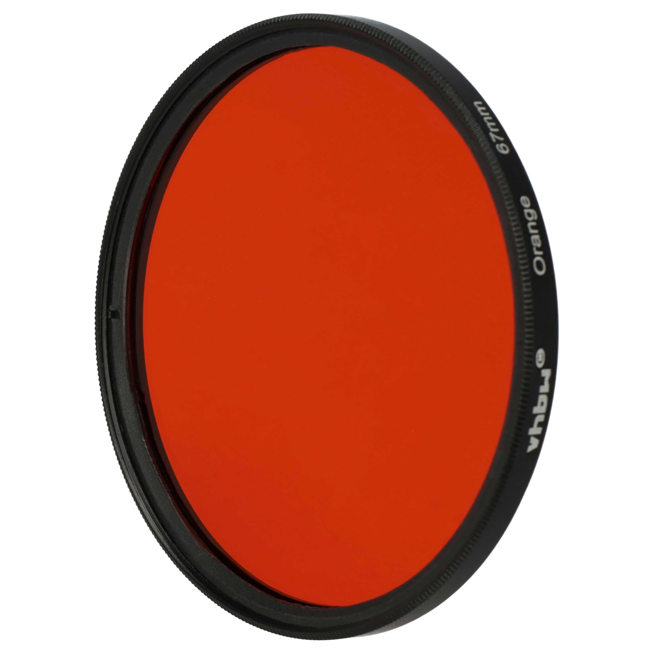 vhbw uniwersalny filtr kolorowy 67 mm pomarańczowy pasujący do obiektywu aparatu Canon, Casio, Pentax, Olympus, Panasonic, Sony, Nikon, Fuji/Fujifilm