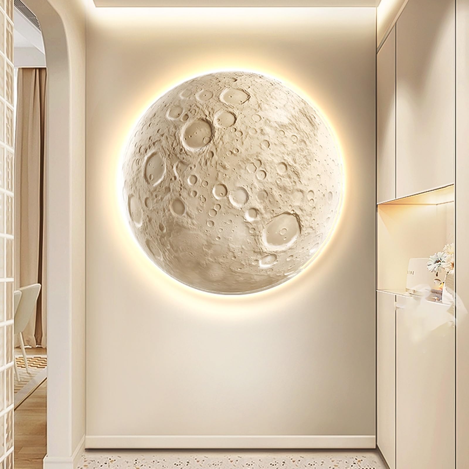 Amazon.com: TUPAFJU 3D Moon Wall Art Décor,Handmade Wall Sculpture