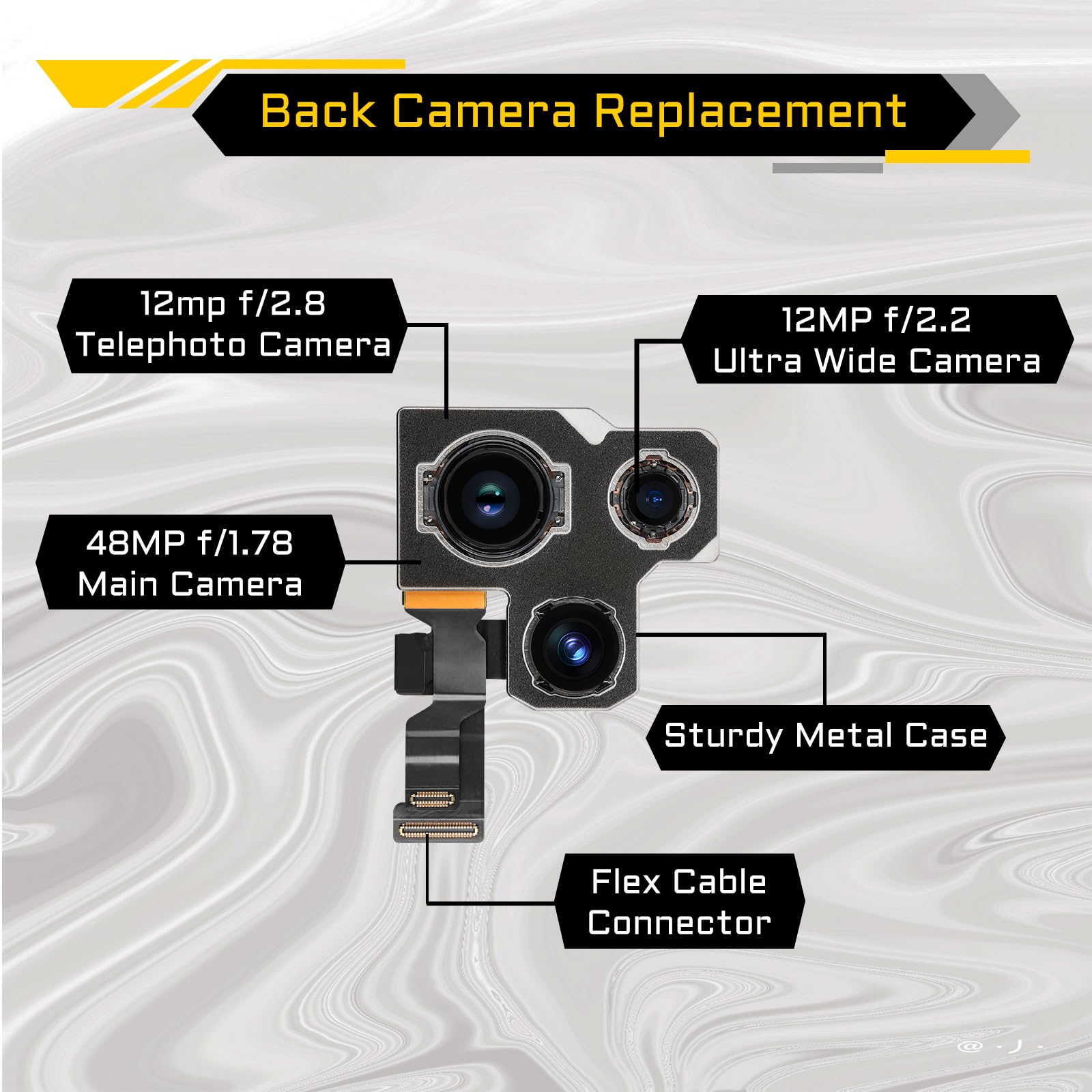 Amazon.com: CYKJGS for iPhone 14 Pro Max Main Rear Back Camera