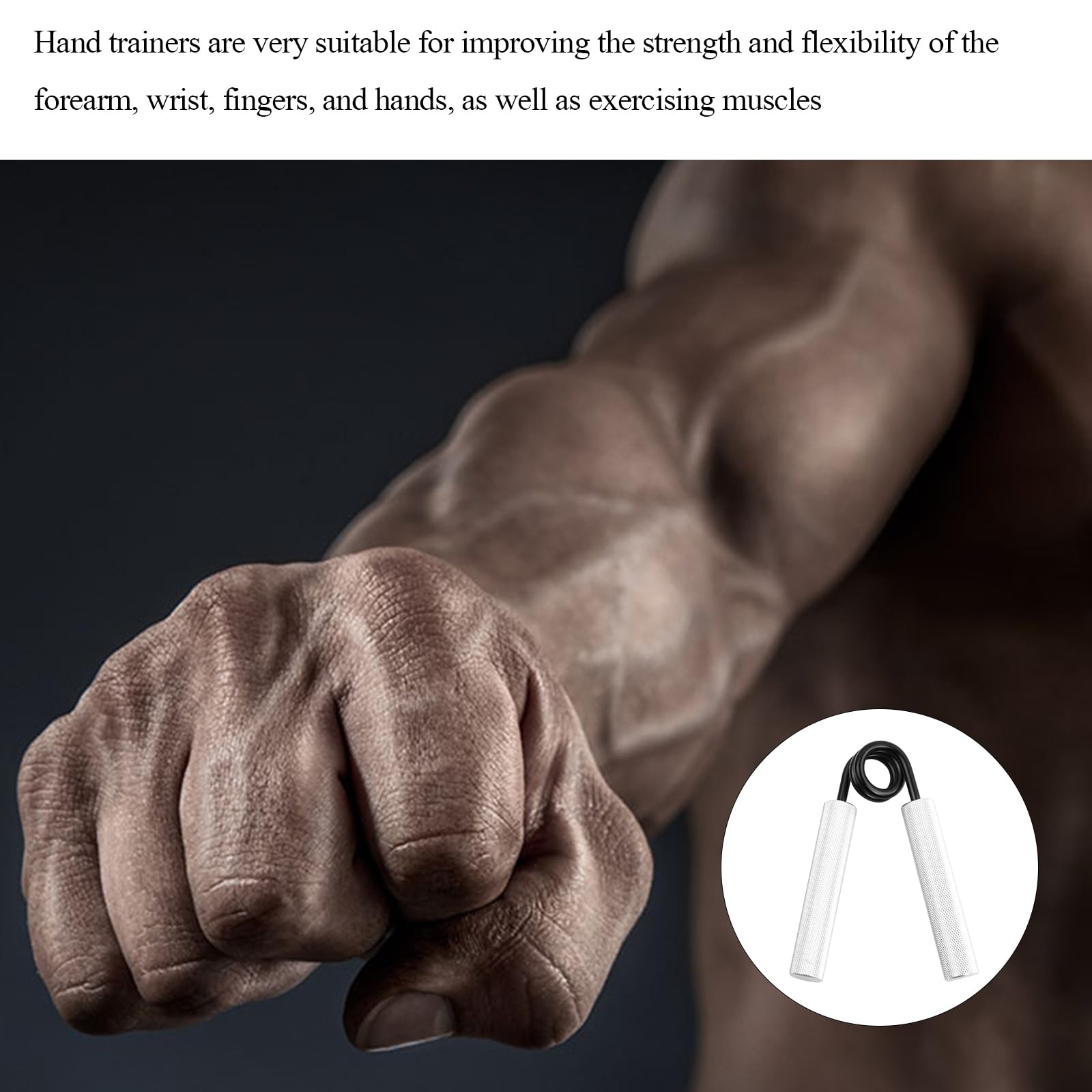 Natuce 4 Pack Hand Grip 50-200 Lbs – Musculation Des Avant-bras, En Alu Moleté, 4 Résistances Pour Progresser !
