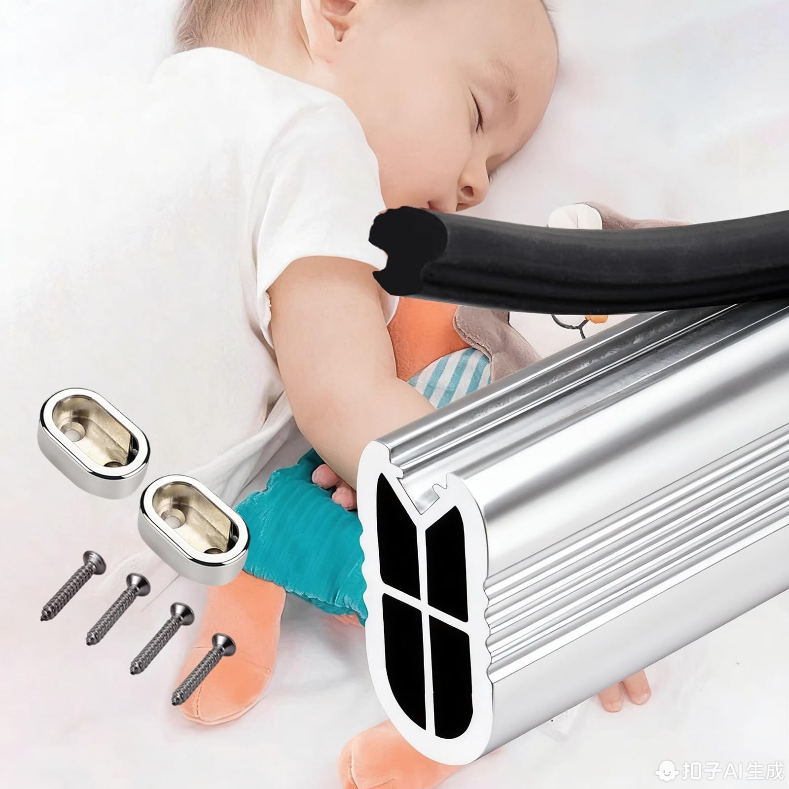 Barre de penderie anti-flexion en aluminium pour optimiser petit placard