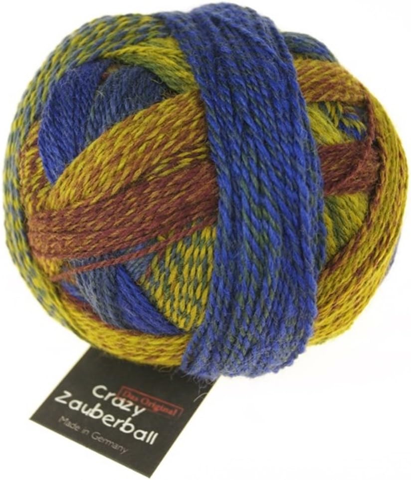 Schoppel Wolle - Zauberball Crazy Knitting Yarn - Blue/ Olive/ Burgundy (# 2266)