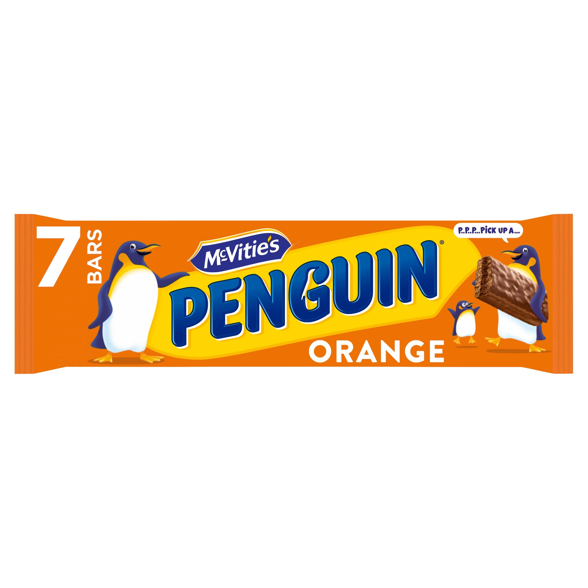 McVitie's Penguin Orange Biscuit Bar, 7 x 24.6 g (7 Bars Per Pack)