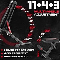 Vista 2 de Keppi 900LB Weight Bench, Adjustable Foldable Workout Bench Press for Full Body Strength Training, Incline Decline Bench with Fast Folding - New