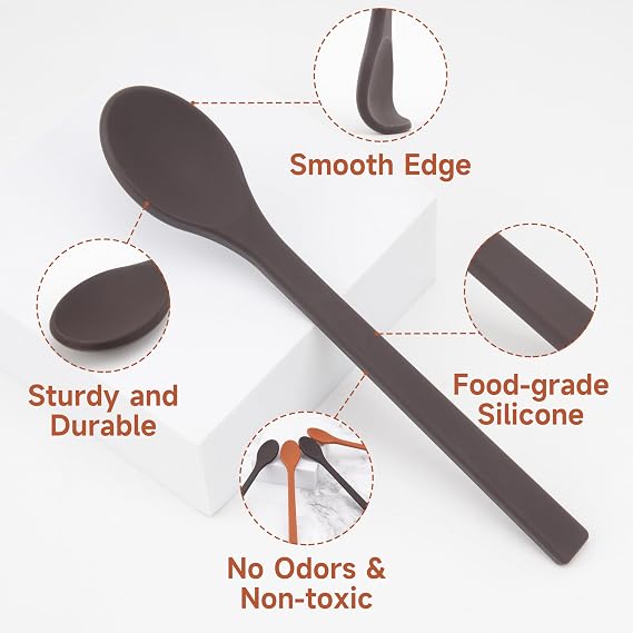 1 Pack 14oz Ember Mug Replacement Lid with 1 Pack Silicone Coffee Spoon, Set of 2, Cup Lid for 14oz Ember Temperature Control Smart Mug 2 with Espresso Spoon, Coffee Accessory, Holiday Gift