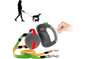 WIGZI Dual Retractable Leash for Two Dogs
