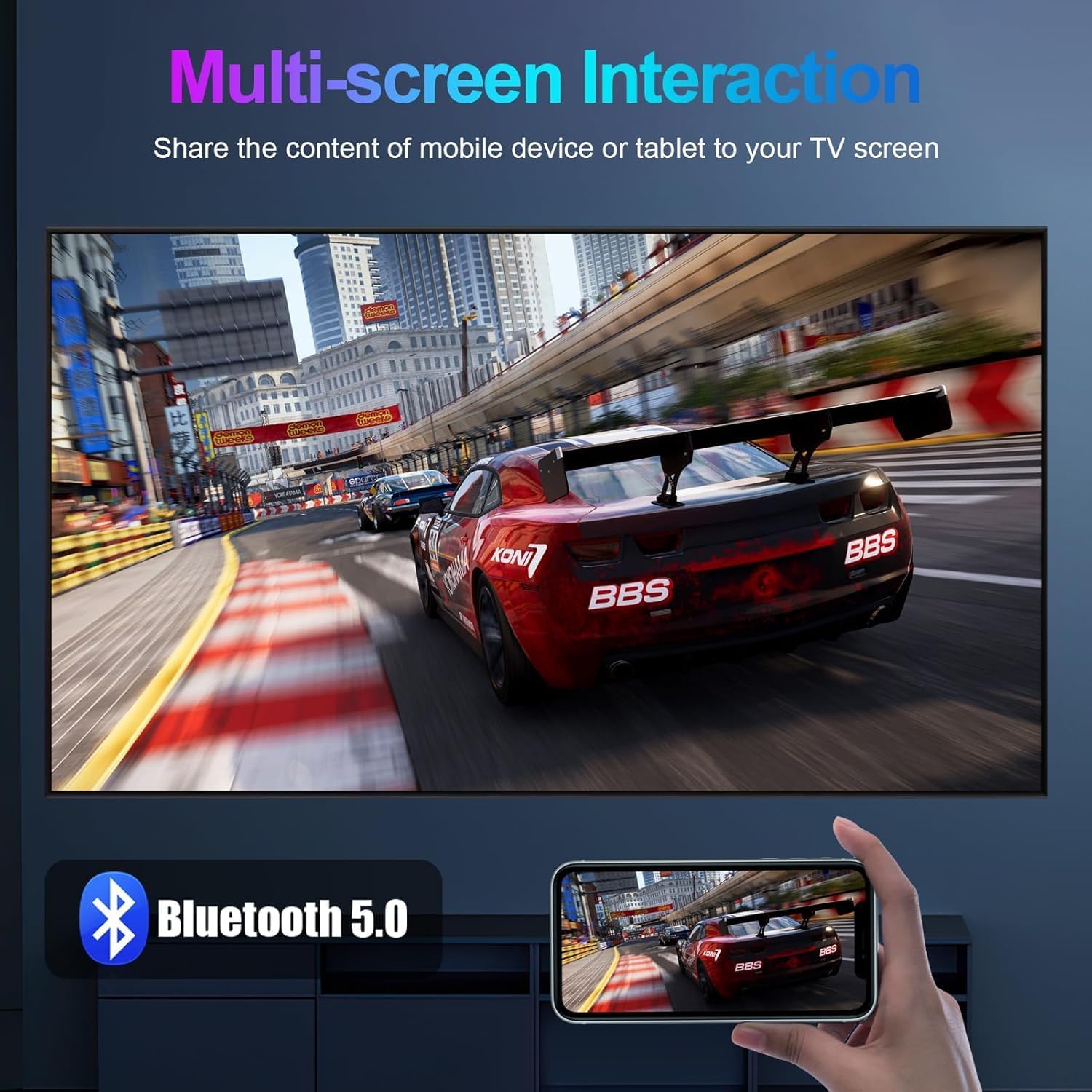 Android 13 TV Box 4GB RAM 64GB ROM, Dual WiFi 2.4/5GHz, Bluetooth, 4K UHD Streaming Media Player with Remote Control