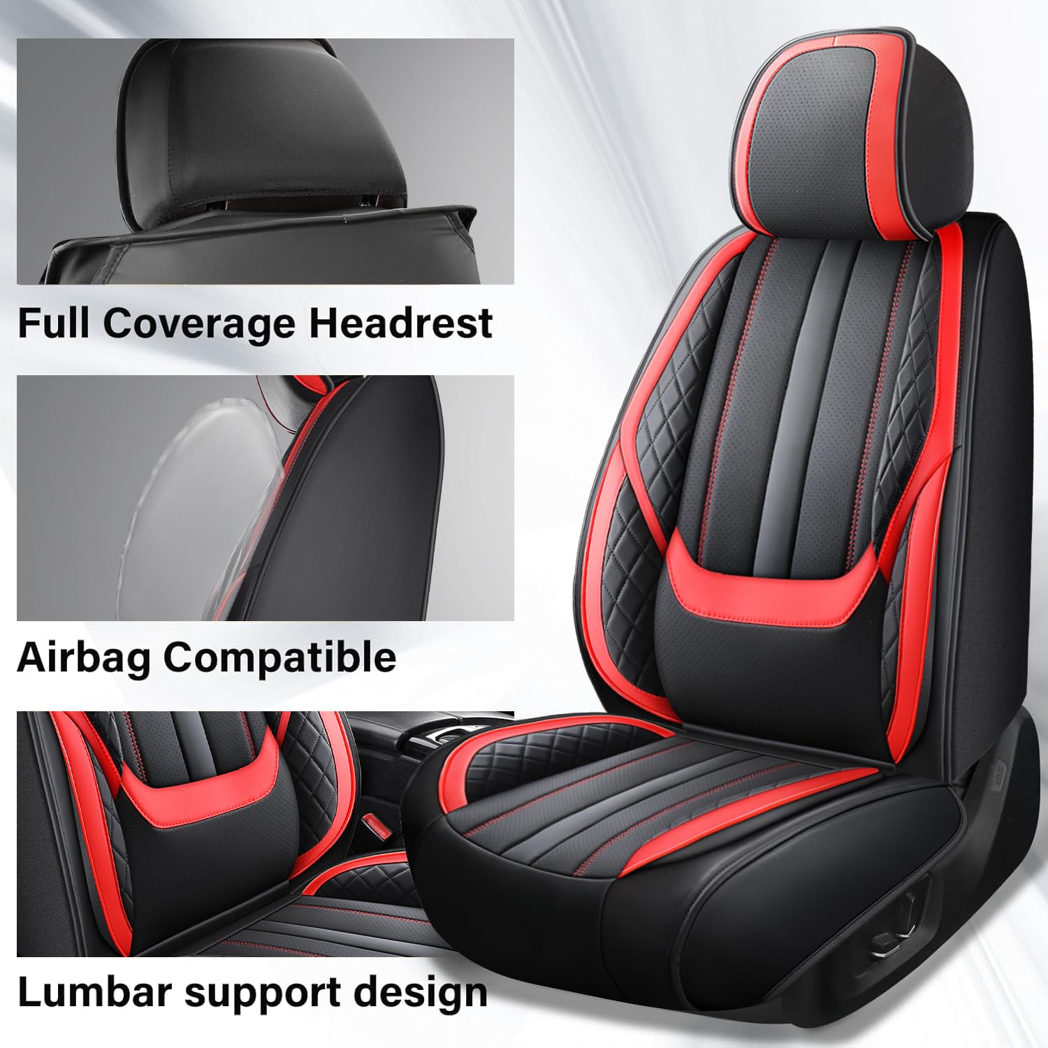 Car Seat Covers for Hyundai Venue 2020-2024 2025 Premium Waterproof Nappa Leather Seat Covers Full Set Breathable Comfortable — view 5