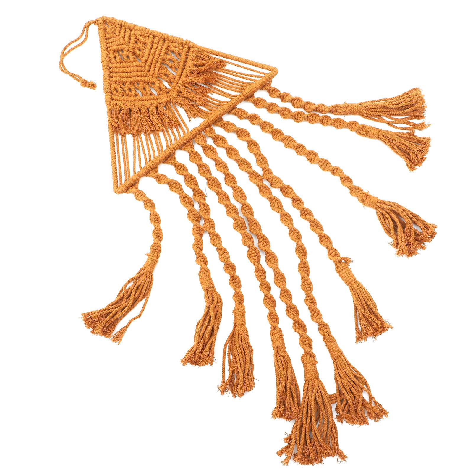 Colgante de pared de macramé con borlas elegantes y cuerda de algodón natural suave