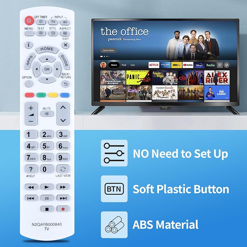 TCNOUMT N2QAYB000840 Póttávirányító Panasonic Viera TV-hez TX-L39EW6W TX-L42EW6W - Beállítás Nélkül Használható